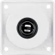 Prise de courant 12 / 24V pour petite broche (polar-weiß glänzend)