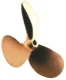 Radice 3-Blatt Bronzener Schiffspropeller Typ E13, 15X12, Wellenbohrung Ø25mm, Konus 1:10, Rechts