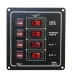 Schalter-Paneel vertikal 4-fach 12V