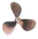 Schiffspropeller Bronze E13 3-Blatt 19x11 35mm Rechts