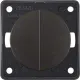 Seriendrucktaster, 2 Schließer, 1 Eingangsklemme (braun matt)