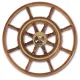 Steurerrad (100 cm, Teak, Messing, Messing/Teak)