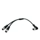 Super B Kabel DNV 0,2m Y-split Rechtwinklig männlich zu gerade weiblich
