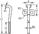 T-Terminal für 2.5mm Seil mit Auge links/rechts
