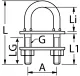U-Bolzen AISI316 Ø5mm x 67mm
