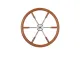 Ultraflex Steuerrad V84 500mm - Edelstahl, Teak-Griff
