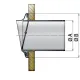 Vetus Spiegeldurchführung Edelstahl 40 mm