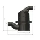 Vetus Wassersammler schwarz Ø 127mm 152mm