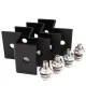 WATTSTUNDE® 38 mm Aluminium Z-Winkel HSZ38 schwarz Halterung