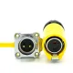 WATTSTUNDE® Außenanschluss Stecker/Buchse GELB