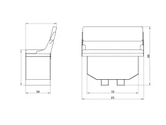 #1-Person Sitzbank für Steuerkonsole FCT550 weiß