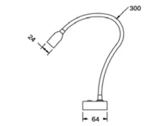 #LED Kartenleseleuchte 30cm Schwanenhals (r/w)