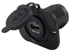 Adapter 1xUSB 2.4A Flushmount schwarz Adapter 1xUSB 2.4A Flushmount schwarz