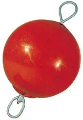 Allpa Ankerboje Mit Nylon-Gelagerter Stange Mit 2 Augen, Ø500mm, L=860mm, Rot (Größe 2)