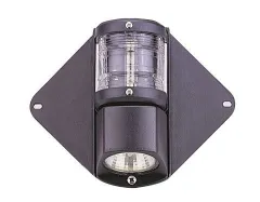 Allpa Topp-/Decklicht Kombination, Mastmontage, 12v/10w 225°, Schwarzes Gehäuse, Klare Linse