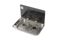 Allpa Gaskocher Mit Abdeckplatte, Brenner: 1x Klein/1x Mittel