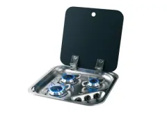 Allpa Gaskocher Mit Abdeckplatte, Brenner: 1x Klein/2x Mittel