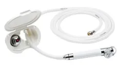 Allpa Handdusche Und Mischhahn Mit Einbaukasten, Schlauchlänge=2,5m, Weiß