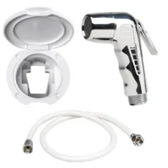 Allpa Handdusche Mit Einbaukasten, Schlauchlänge=2,5m, Weiß