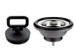 Allpa Kunststoff Gerader Abfluß, 1-1/4, Mit Niro Sieb & Gummi Stopfen