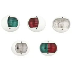 Allpa Led-Positionslaterne, 2-Farben, 8-30v, Led 1w, 2x112,5°, 2nm, Weißes Gehäuse, Rote/Grüne Linse