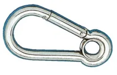 Allpa Niro Karabinerhaken Mit Öse, Ø10mm, H=100mm (Bruchlast 1200kg)