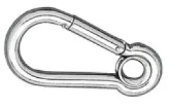 Allpa Niro Karabinerhaken Mit Öse, Ø5mm, H=50mm (Bruchlast 280kg)