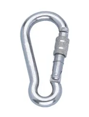 Allpa Niro Karabinerhaken Mit Schraubsicherung, Ø8mm, L=80mm (Bruchlast 800kg)