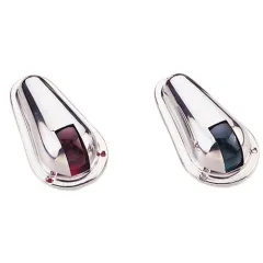 Allpa Positionlaternen-Satz Für Back-/Steuerbord (Seitlichen Aufbau) 12v/8w, Niro Gehäuse, Rote/Grüne Linse