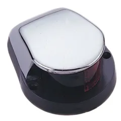 Allpa Positionslaterne, 2-Farben, 12v/5w, 2x112,5°, Chrom Gehäuse Mit Roter/Grüner Linse, Deckmontage