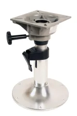 Aluminium Belle Deluxe Verstellbares Stuhlbein, H=310-450mm 360° Drehscheibe, Aluminium