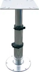 Aluminium Einstellbares Tischbein Tristar Mit 3-Stufen Gasdruckverstellung, H=335-714mm, Mit Flacher Fußplatte