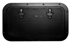 Aluminium Luke, Außenmaß 350x600mm, Innenmaß 240x490mm, Schwarz, Pulverbeschichtung