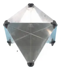 Aluminium Radarreflektor, Zusammenlegbar, 510x340x340mm, Echofläche: 12m², 1100gr