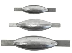 Aluminium Rumpfanode Mit Anschweißlaschen, 340x231x76x35mm (1,00kg)