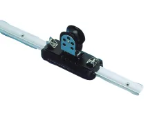 Aluminium Travellerschiene, L=3500mm, 25x16mm, Lochmaß Ø5, Lochabstand 100mm