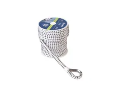 Ankerleine PES geflochten mit Niro-Kausche weiß 14mm 40m