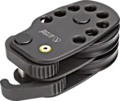 Antal Aluminium Doppelt Deckblock Mit Feder Stopper, Ø100mm, Scheibe Für Ø8-16mm Leine, Arbeitslast 2000kg, Rechts
