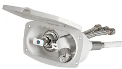 Außendusche oval weiß