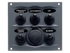 BEP Schalttafel 5 Schalter & 12V Stopkontact