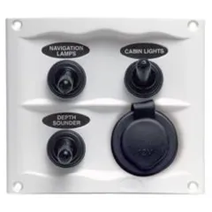 BEP Schalttafel DC Wasserdicht 3xOn/Off, weiß