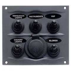 BEP Schalttafel DC Wasserdicht 5xOn/Off USB