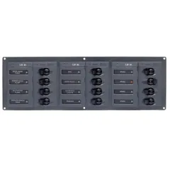 BEP Trennschalter-Panel DC 12V, 12-fach, horizonta