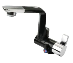 CAN Wasserhahn, klappbar kalt/warm PP/Cr 12V-Schalter, für Schlauch 8/10mm