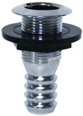 Chrom Borddurchlass (Mit Kunststoffmutter), Schlauchtülle 25mm, Drahtdurchmesser 1