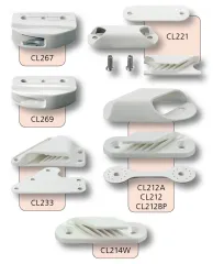 CLAMCLEAT Liekleinenklemme für Segelecken Nylon Seil 2-6mm weiß 100St.