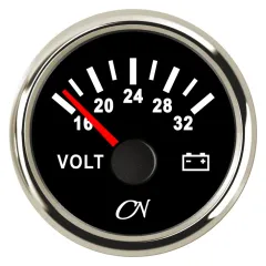 CN-Instrument Voltmeter 24V schwarz/schwarz