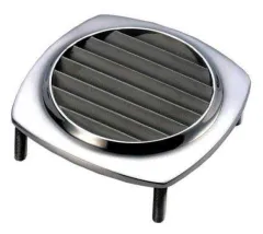 Decksbelüftung Edelstahl 316 (97 x 97 mm, Stiftschrauben, Ø75 mm)