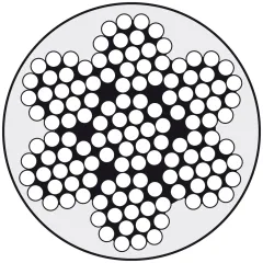 Drahtseil 7x19 A4 5/7mm PVC klar ummantelt