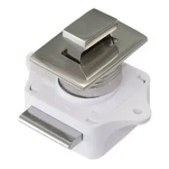 Druckknopfschnapper rechteckig Knopf+Ring Edelst.